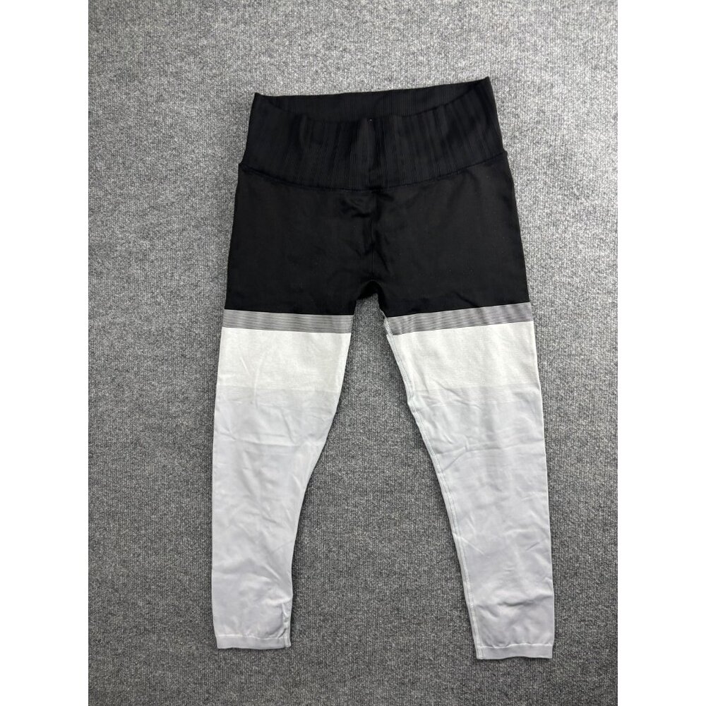 Athleta Leggings Womens XL Black Colorblock Ankle‎ High Rise Yoga Athletic Gym